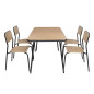 Table rectangulaire effet bois Bolero Santorini 1400mm