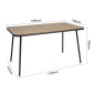 Table rectangulaire effet bois Bolero Santorini 1400mm