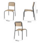 Chaises d'extérieur effet bois Bolero Santorini (lot de 4)