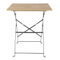 Table de terrasse carrée Bolero Perth effet bois