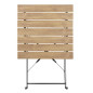 Table de terrasse carrée Bolero Perth effet bois