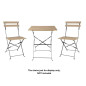 Table de terrasse carrée Bolero Perth effet bois