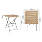 Table de terrasse carrée Bolero Perth effet bois