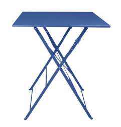 Table de terrasse carrée Bolero Perth bleu marine foncé