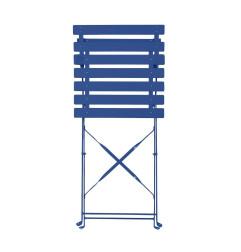 Chaises de terrasse pliantes Bolero Perth bleu marine foncé (lot de 2)