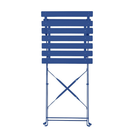 Chaises de terrasse pliantes Bolero Perth bleu marine foncé (lot de 2)