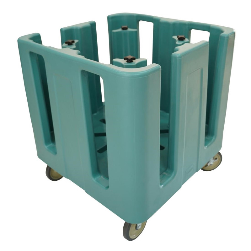 Chariot à vaisselle réglable compact Cambro bleu ardoise Chariot à vaisselle réglable compact Cambro bleu ardoise