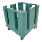 Chariot à vaisselle réglable compact Cambro bleu ardoise Chariot à vaisselle réglable compact Cambro bleu ardoise