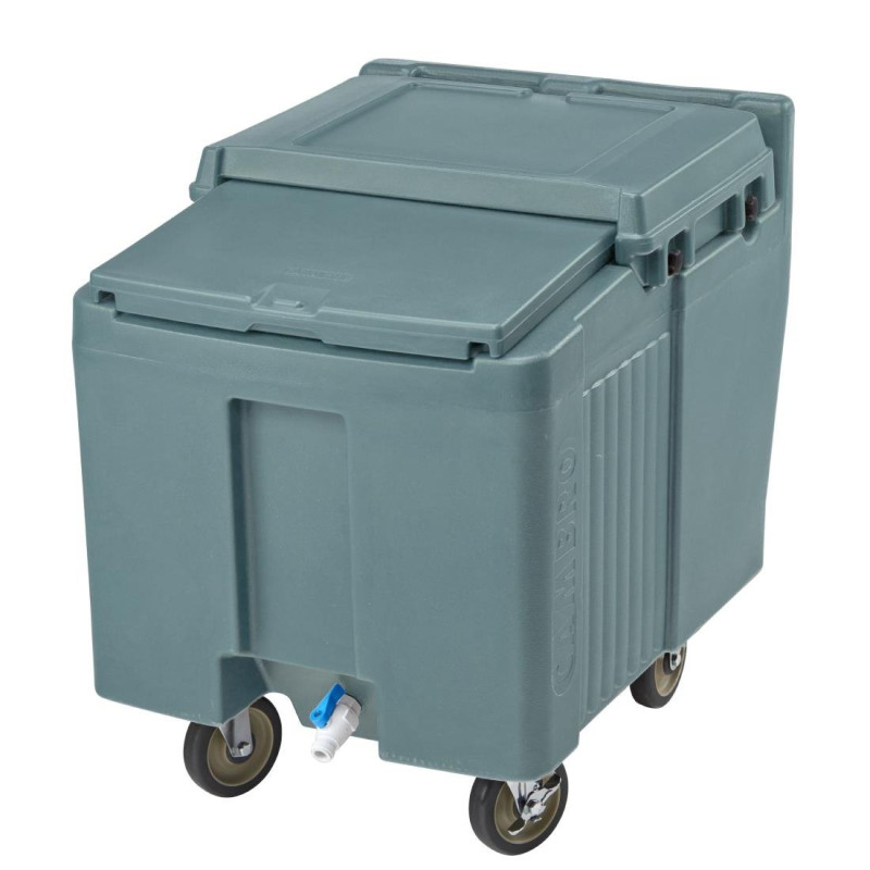 Chariot à glace Cambro ICS125L avec couvercle coulissant bleu ardoise Chariot à glace Cambro ICS125L avec couvercle coulissant bleu ardoise