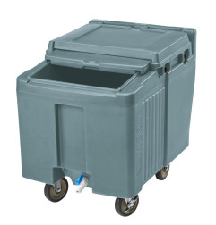 Chariot à glace Cambro ICS125L avec couvercle coulissant bleu ardoise