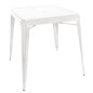 Table carrée en acier blanc Bolero Bistro 668mm
