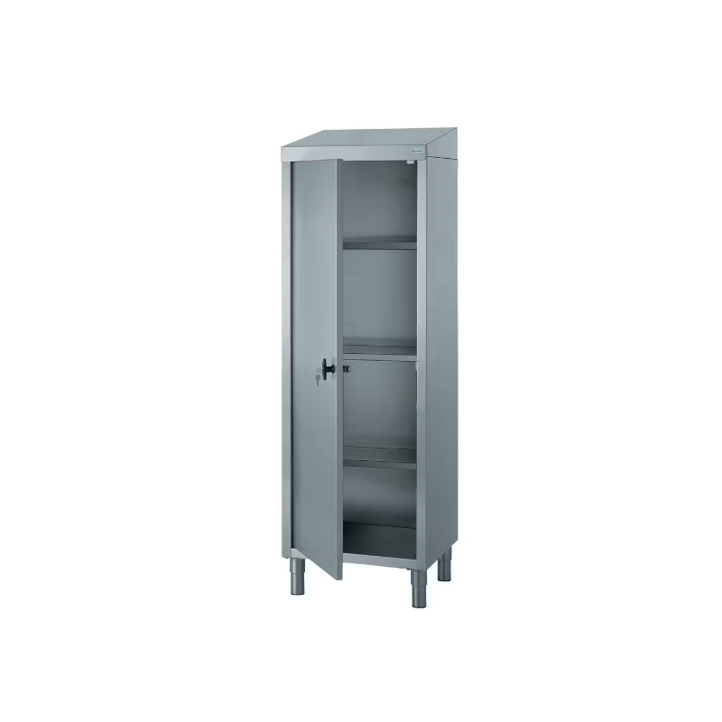 Armoire tournus à toit incliné 1 porte battante : 3 étagères réglables 600x500xH1890mm Armoire tournus à toit incliné 1 porte battante : 3 étagères réglables 600x500xH1890mm