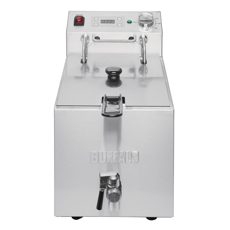 Friteuse simple Buffalo - 1 x 8L 2,9kW avec minuterie