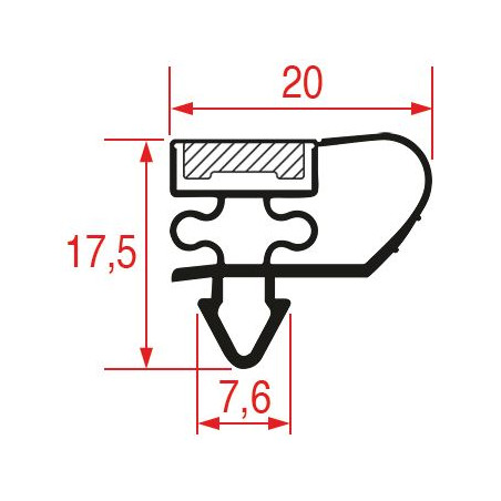 JOINT A ENCASTRER 568x383 mm (dim extérieures)