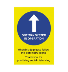 Poster A4 autocollant Sens de circulation