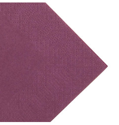Serviettes ouate prune Duni 330mm (Lot de 1000)