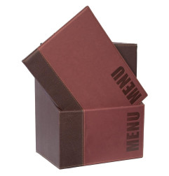 Coffret de protège-menus contemporains Securit A4 rouge (Lot de 20)