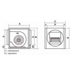 CAISSON VENTILATION SAFTAIR CVI 10/10-4 M 550W - NON ISOLE