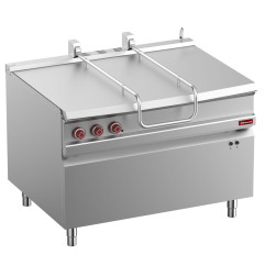 Sauteuse basculante électrique, cuve inox 120 lit. sur meuble