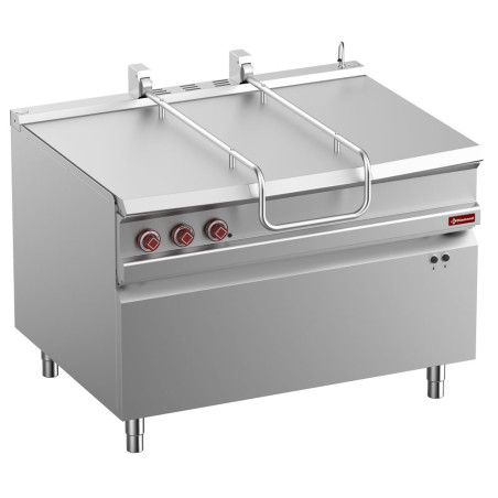 Sauteuse basculante électrique, cuve inox 120 lit. sur meuble
