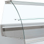 Comptoir vitrine réfrigéré à vitre bombée, ventilé, avec réserve - GRIS/BLANC Comptoir vitrine réfrigéré à vitre bombée, ventilé, avec réserve - GRIS/BLANC