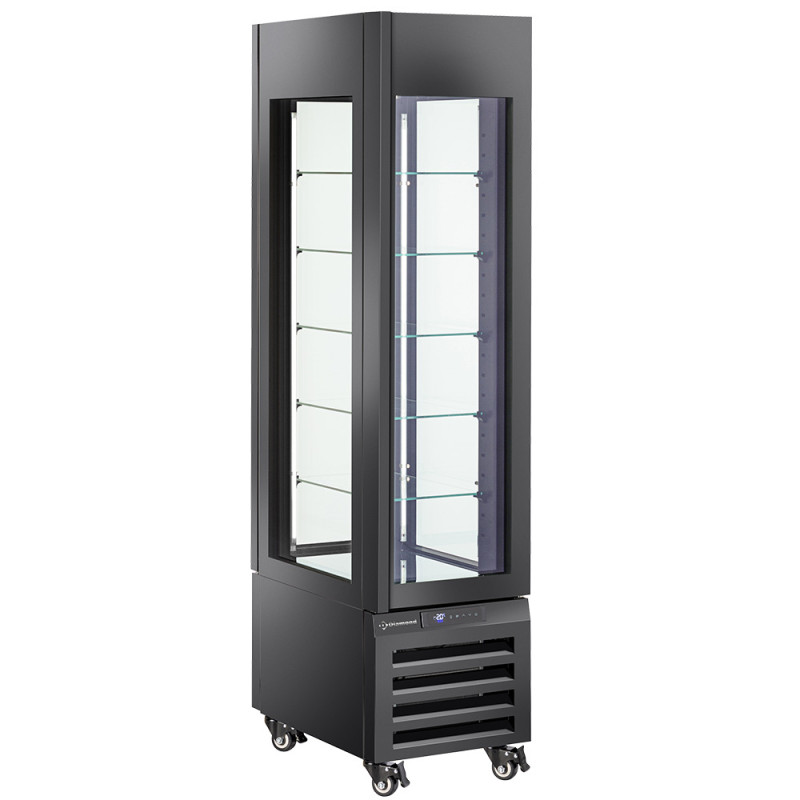 Vitrine "FULL vitrée" 260 Lt., 5 niveaux en verre, ventilée - PASTRY - NOIR Vitrine "FULL vitrée" 260 Lt., 5 niveaux en verre, ventilée - PASTRY - NOIR