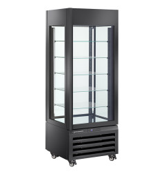 Vitrine "FULL vitrée" 440 Lt., 5 niveaux en verre, ventilée - CHOCOLATE - NOIR