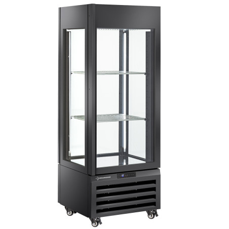 Vitrine "FULL vitrée" 440 Lt., 1 niveau + 2 étagères, ventilée - WINE - NOIR
