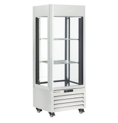 Vitrine "FULL vitrée" 440 Lt., 1 niveau + 2 étagères, ventilée - WINE - BLANC