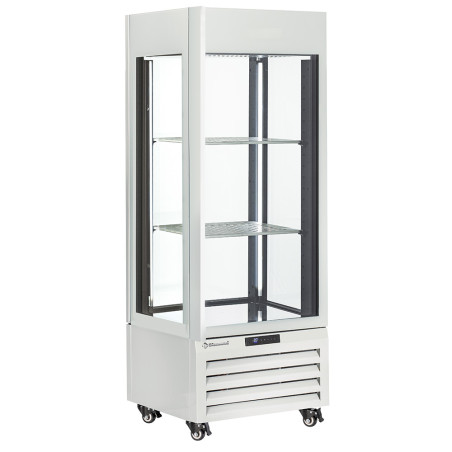 Vitrine "FULL vitrée" 440 Lt., 1 niveau + 2 étagères, ventilée - WINE - BLANC
