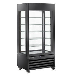 Vitrine "FULL vitrée" 600 Lt., 5 niveaux en verre, ventilée - ICE CREAM & PASTRY - NOIR