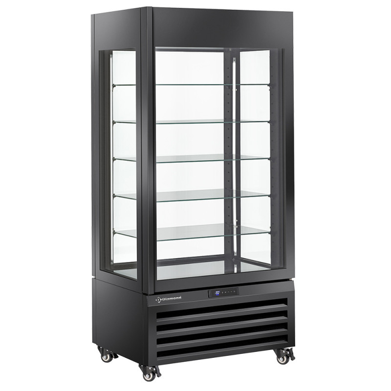 Vitrine "FULL vitrée" 600 Lt., 5 niveaux en verre, ventilée - ICE CREAM & PASTRY - NOIR Vitrine "FULL vitrée" 600 Lt., 5 niveaux en verre, ventilée - ICE CREAM & PASTRY - NOIR