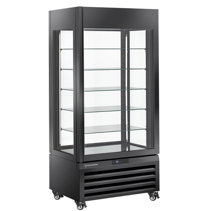 Vitrine "FULL vitrée" 600 Lt., 5 niveaux en verre, ventilée - PASTRY - NOIR Vitrine "FULL vitrée" 600 Lt., 5 niveaux en verre, ventilée - PASTRY - NOIR