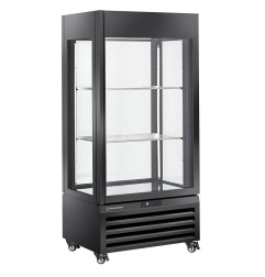 Vitrine "FULL vitrée" 600 Lt., 1 niveau + 2 étagères, ventilée - WINE - NOIR