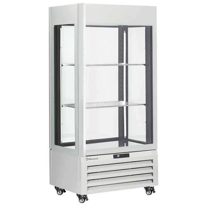 Vitrine "FULL vitrée" 600 Lt., 1 niveau + 2 étagères, ventilée - WINE - BLANC Vitrine "FULL vitrée" 600 Lt., 1 niveau + 2 étagères, ventilée - WINE - BLANC
