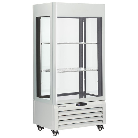 Vitrine "FULL vitrée" 600 Lt., 1 niveau + 2 étagères, ventilée - WINE - BLANC