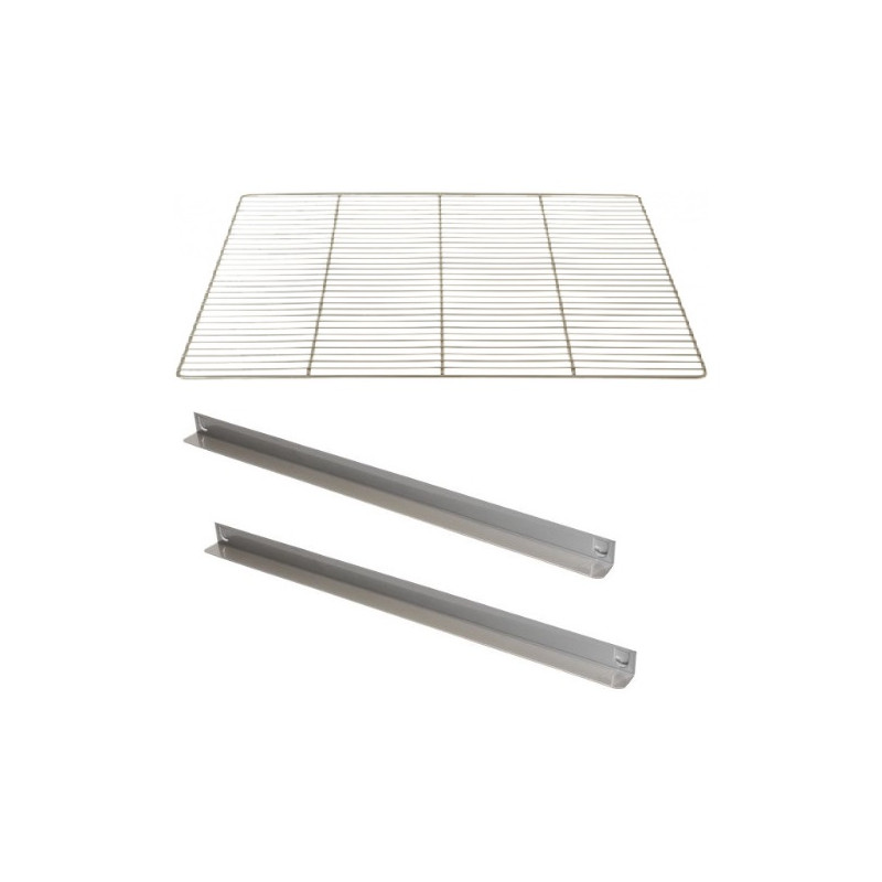 Grille 400x600 et Paire de glissières inox pour ARMOIRES ODIC 400x600
