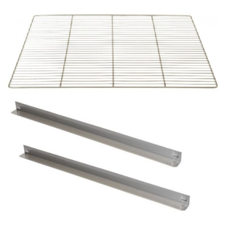 Grille GN2/1 et Paire de glissières inox pour ARMOIRES EURO GASTRO