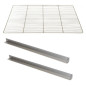 Grille 400x600 et Paire de glissières inox pour ARMOIRES ODIC 400x600