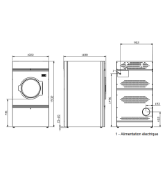 SECHOIR 36 kg ELECTRIQUE 36 KW ROTATION ALTERNEE
