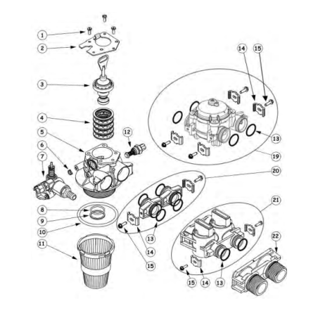Kit joints + cages pour vanne 5600 (Eau Froide) JC5600