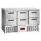 Table frigorifique , 6x 1/2 tiroirs GN 1/1