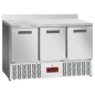 Table frigorifique , 3 portes GN 1/1, avec dosseret