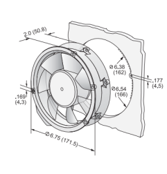 Ventilateur axial rond 6224N/2