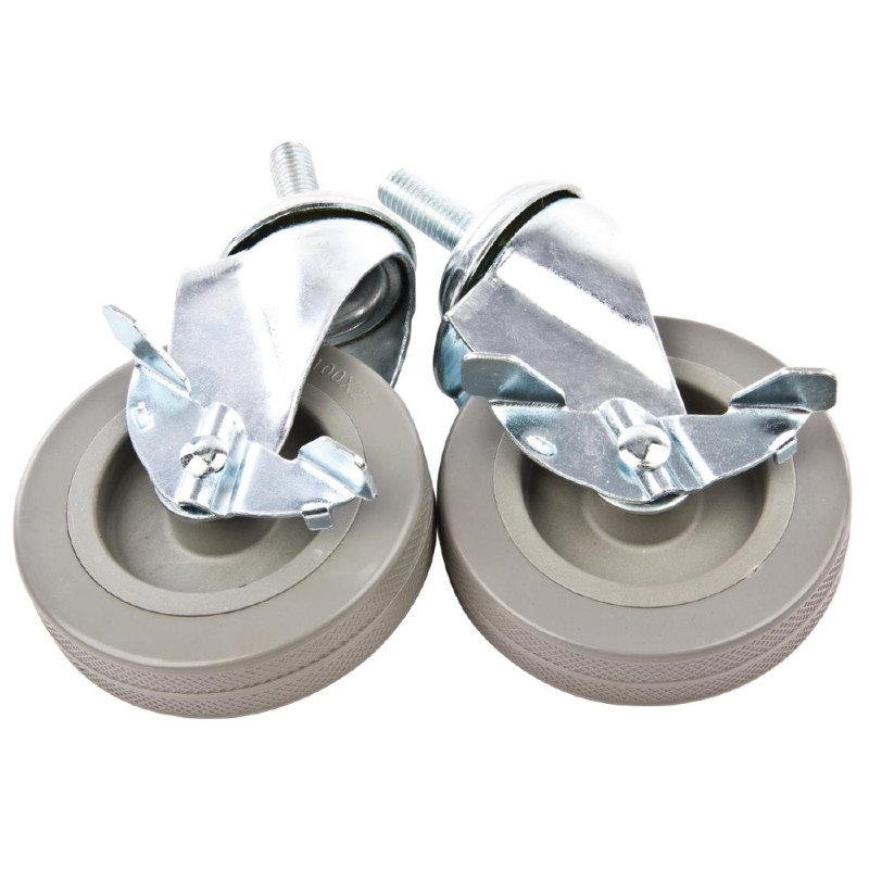 Roulettes pour chariots inox Vogue F993-F998 CC365 (lot de 2)