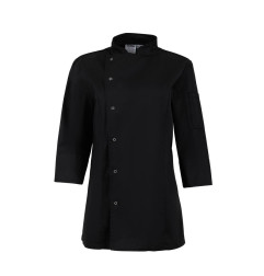 Veste de cuisinier femme ajustée Whites noire taille L