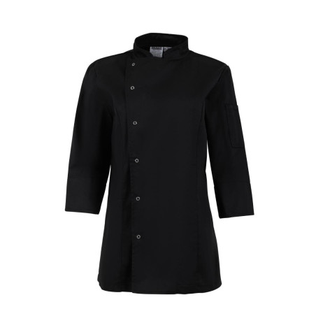 Veste de cuisinier femme ajustée Whites noire taille L