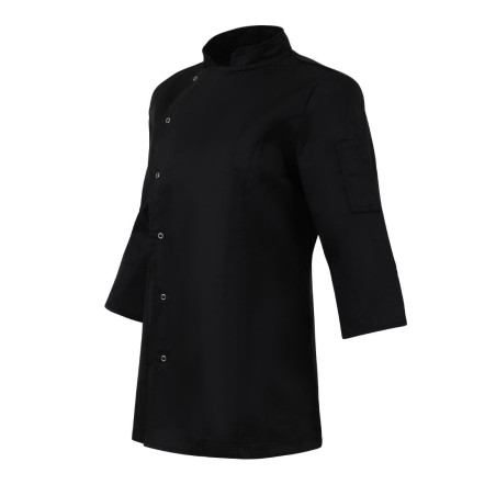 Veste de cuisinier femme ajustée Whites noire taille L