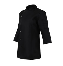 Veste de cuisinier femme ajustée Whites noire taille M