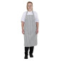 Tablier bavette rayé gris et blanc Whites